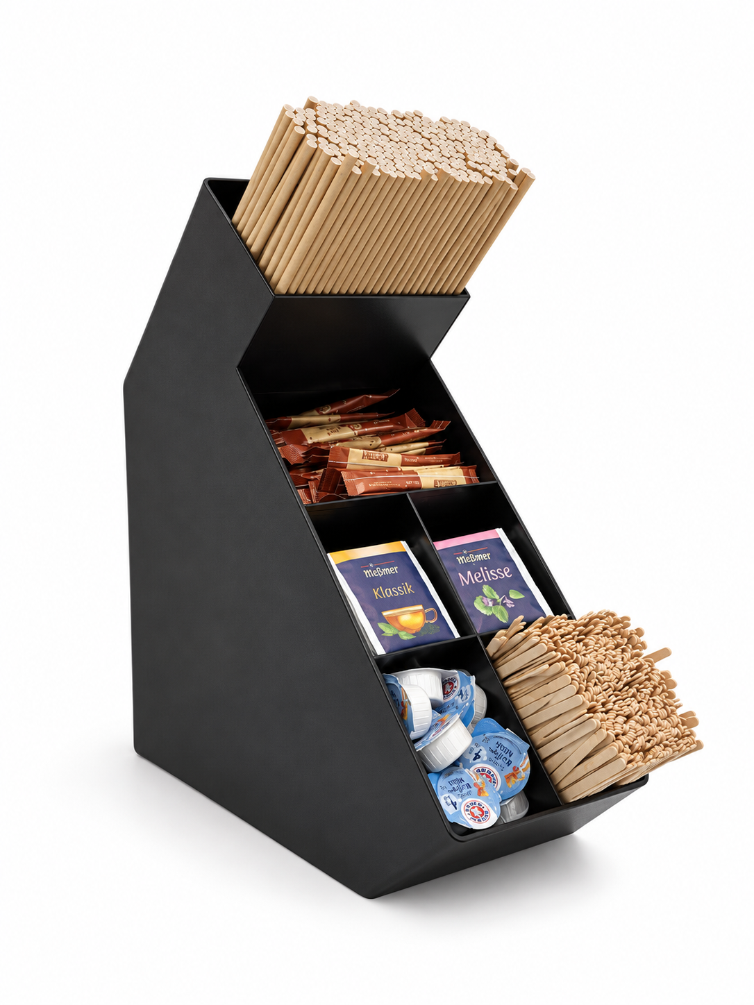 CUP KEEPER Organisateur pour station café, 6 compartiments, noir